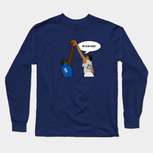 Anthony Davis - Not in My House Long Sleeve T-Shirt by xavierjfong